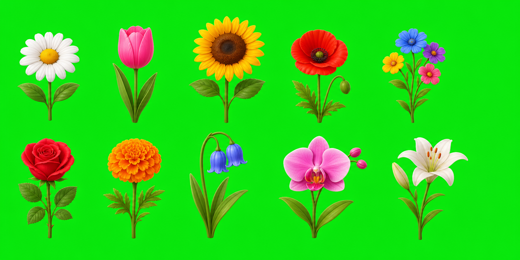 Generated flower styles for the bed